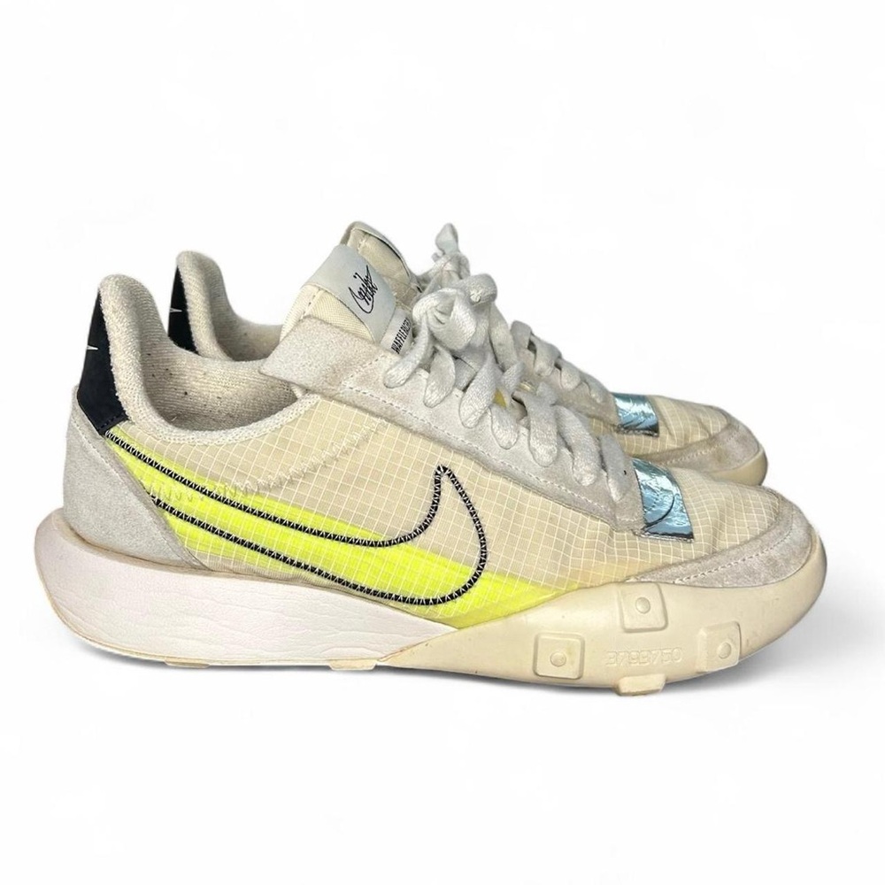 Nike Waffle Racer 2X Off-White Women’s 8 | Lime Green Stripe